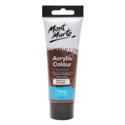 Mont Marte 75ml Studio Acrylic 27 Burnt Umber